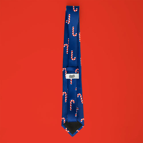 Slips - Polkagris - Blå slips i polyester med polkagris-mönster från Svenskhusman.